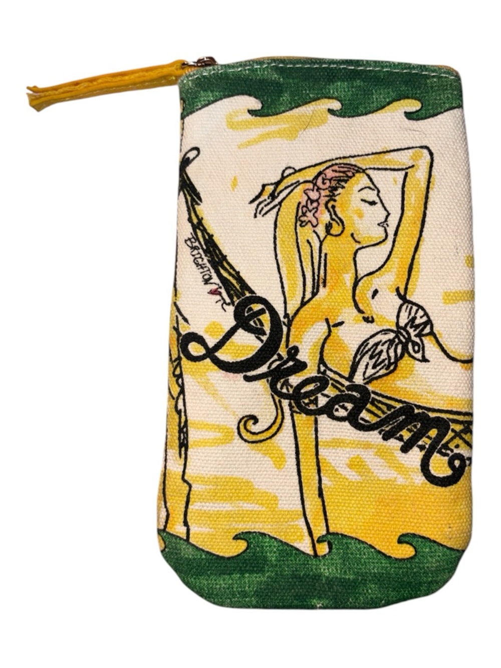 Brighton “Dream” Mermaid Zip Pouch Coastal Canvas Wallet Case